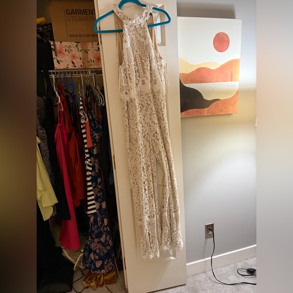 Elegant White Lace Jumpsuit